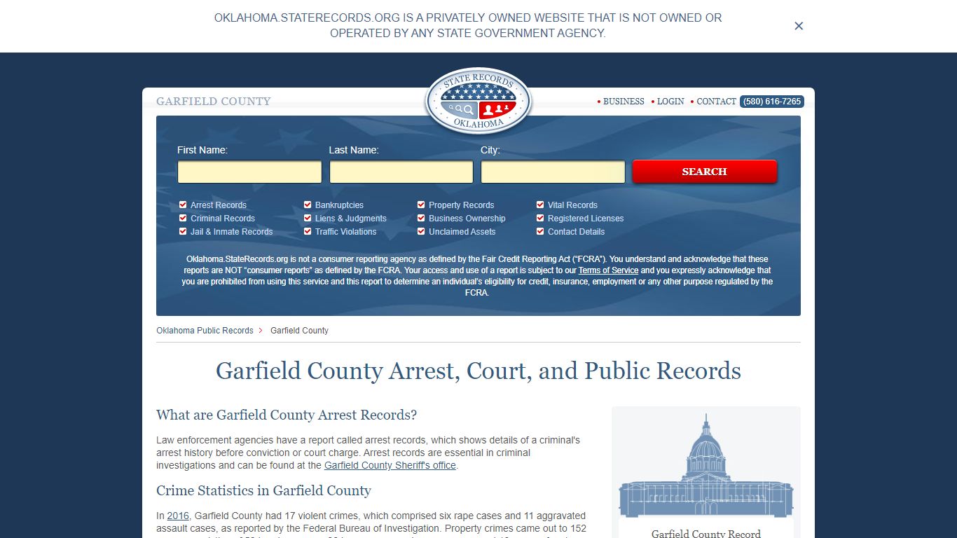 Garfield County Arrest, Court, and Public Records