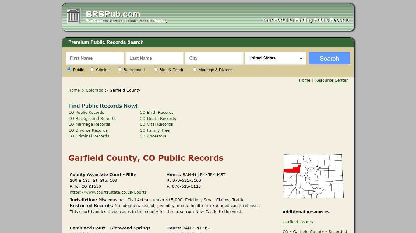 Garfield County Public Records | Search Colorado ...